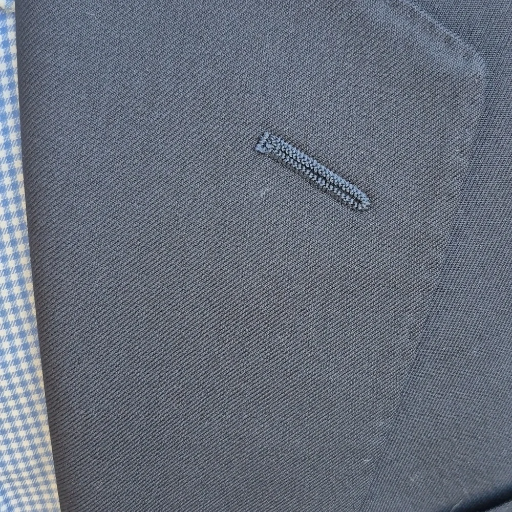 CANALI Italy Solid Dark Navy Pure Wool Mens 46 R Sport Coat‎ Blazer